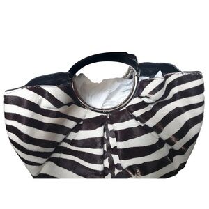 Dior Black and White Zebra Hobo Bag